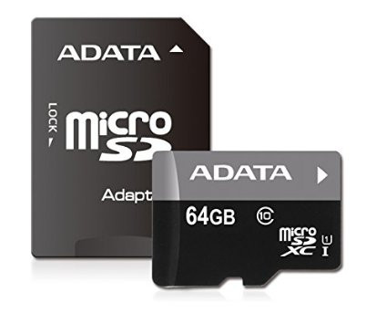 A-Data 64GB microSDXC Premier Class 10 UHS-I + adapterrel