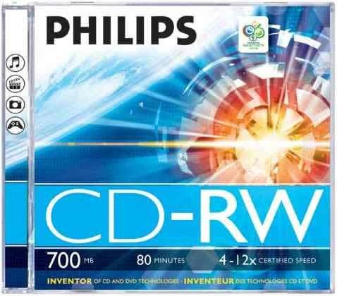 Philips CD-RW 80 12x vastag tok 1db/cs (1-es címke)