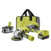 Ryobi 18V One Plus™ 115mm-es sarokcsiszoló, 1x 4,0Ah akkumulátor, töltő - R18AG-140S