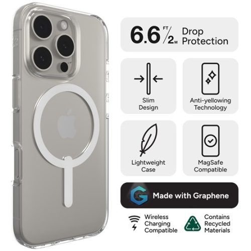 ZAGG Cases PH CrystlPal Lite Snap Apple iP16 Pro Clear telefon tok átlátszó