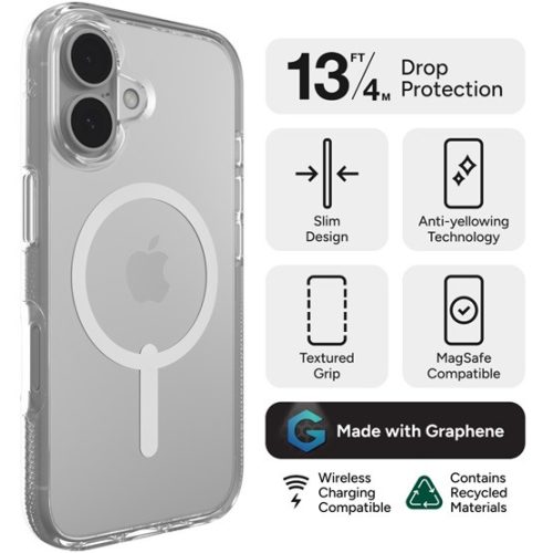 ZAGG Cases Crystal Palace Snap Apple iP16  Clear telefon tok átlátszó