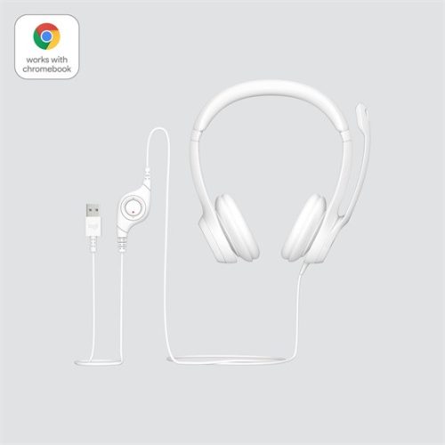 Logitech  H390 USB Computer Headset - Off White