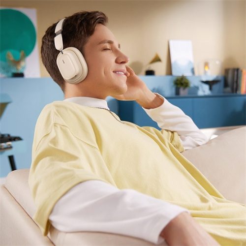 Baseus Bowie H1i Noise Cancelling Wireless Headphones vezeték nélküli fejhallgató, fehér