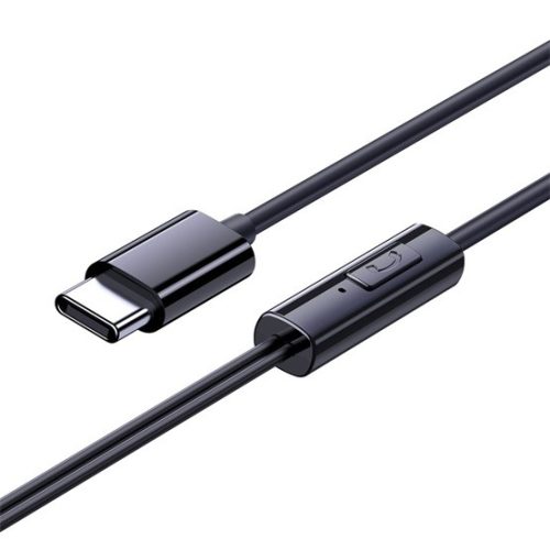 Baseus Encok CZ11 Wired Earphones USB Type-C mikrofonos fülhallgató, fekete
