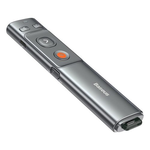 Baseus Orange Dot vezeték nélküli akkumulátoros prezenter és lézer mutató, szürke
