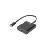Lanberg USB-C (M) 3.1->HDMI (F) adapter kábel, 15 cm, fekete