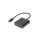 Lanberg USB-C (M) 3.1->HDMI (F) adapter kábel, 15 cm, fekete