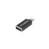 Lanberg USB-C (M) 3.1->USB-A (F) adapter, fekete, OTG