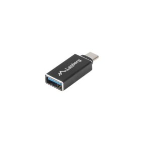 Lanberg USB-C (M) 3.1->USB-A (F) adapter, fekete, OTG