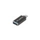 Lanberg USB-C (M) 3.1->USB-A (F) adapter, fekete, OTG