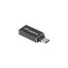 Lanberg USB-C (M) 3.1->USB-A (F) adapter, fekete, OTG