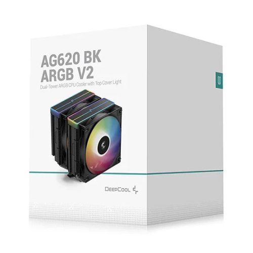 DeepCool AG620 BK ARGB V2 - Processzor hűtő - Fekete - R-AG620-BKAMMN-GJD