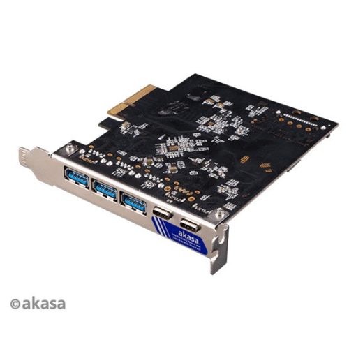 Akasa - PCI Express Low Profile kártya - USB 3.2 Gen 2 Type-C / Type-A   - AK-PCCU3-09