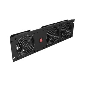   Lanberg 19" 3U függőleges ventilátor panel, 3x ventilátor, 230V, fekete