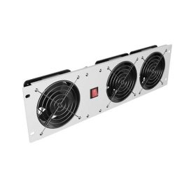   Lanberg 19" 3U függőleges ventilátor panel, 3x ventilátor, 230V, szürke
