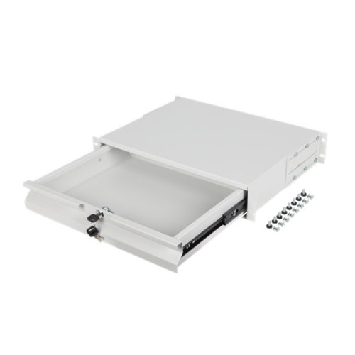 Lanberg 19" fiók 2U/483x360mm 90kg maximum terhelhetőség, 4-pontos szerelés, szürke