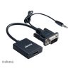 Akasa VGA > HDMI > audio kábellel- AK-CBHD23-20BK