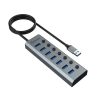 Akasa Connect 7 IPS - 7 portos USB-elosztó - AK-HB-21BKCM