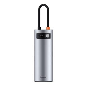   Baseus Metal Gleam 7-Port USB Type-C HUB dokkoló állomás, szürke
