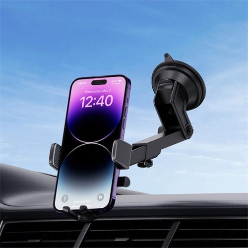 Baseus UltraControl Pro szélvédőre, szellőzőrácsra, műszerfalra rögzíthető, automatikusan záródó autós telefontartó