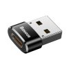 Baseus Mini USB Type-C – USB Type-A átalakító adapter, fekete