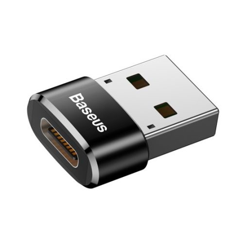 Baseus Mini USB Type-C – USB Type-A átalakító adapter, fekete