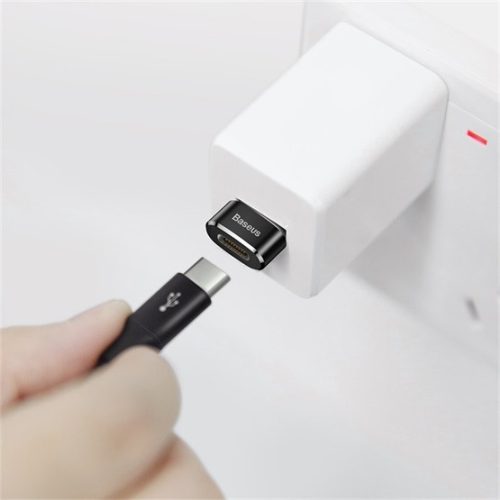 Baseus Mini USB Type-C – USB Type-A átalakító adapter, fekete
