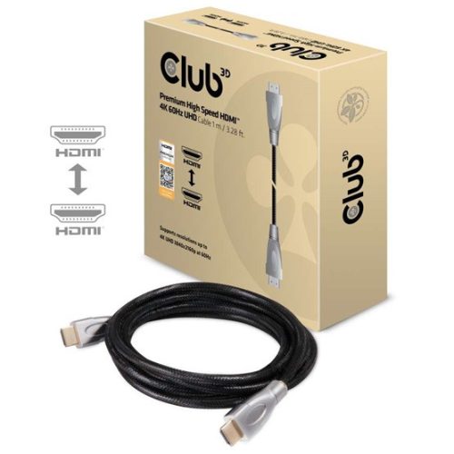 Club3D Premium High Speed HDMI 2.0 4K60Hz UHD kábel - 1m