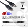 Club3D HDMI 2.0 4K60Hz UHD 360 Rotary kábel 2M/6.56ft  Male/Male