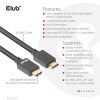 Club3D Ultra High Speed HDMI 4K120Hz, 8K60Hz Cable 48Gbps M/M 4 m/13.12ft 26AWG