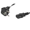 Lanberg CEE 7/7->IEC 320 C13 tápkábel 1,8 m, VDE fekete