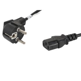 Lanberg CEE 7/7->IEC 320 C13 tápkábel 1,8 m, VDE fekete