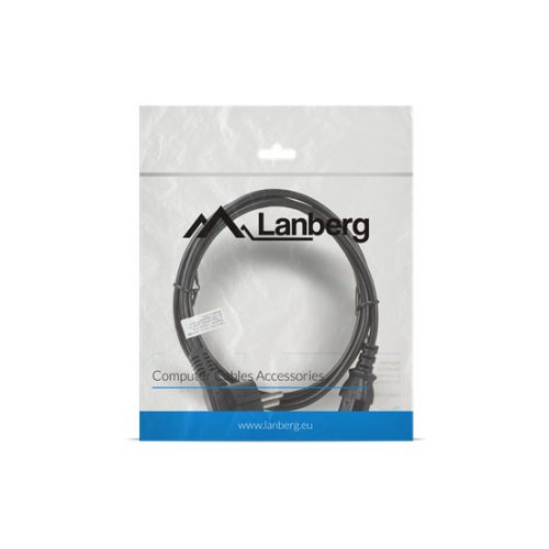 Lanberg CEE 7/7->IEC 320 C13 tápkábel 1,8 m, VDE fekete