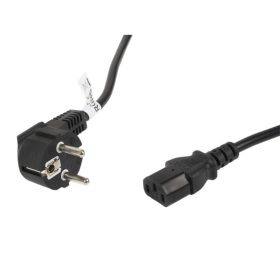 Lanberg CEE 7/7->IEC 320 C13 tápkábel, 5 m, VDE, fekete