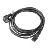 Lanberg CEE 7/7->IEC 320 C13 tápkábel, 5 m, VDE, fekete