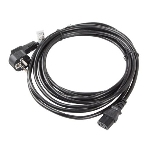 Lanberg CEE 7/7->IEC 320 C13 tápkábel, 5 m, VDE, fekete