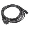Lanberg CEE 7/7->IEC 320 C13 tápkábel, 5 m, VDE, fekete
