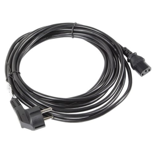 Lanberg CEE 7/7->IEC 320 C13 tápkábel, 5 m, VDE, fekete