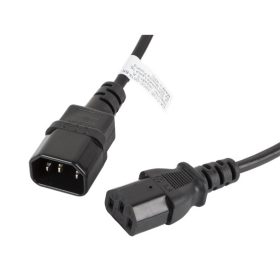 Lanberg IEC 320 C13->C14 kábel 1,8 m, fekete