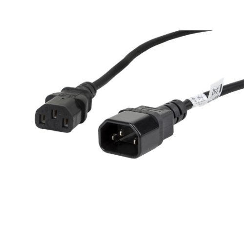 Lanberg IEC 320 C13->C14 kábel 1,8 m, fekete