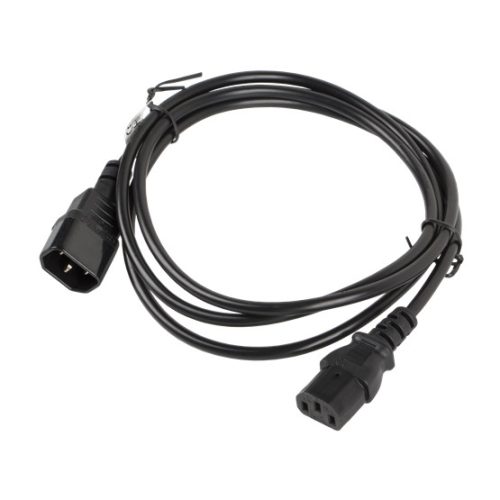 Lanberg IEC 320 C13->C14 kábel 1,8 m, fekete