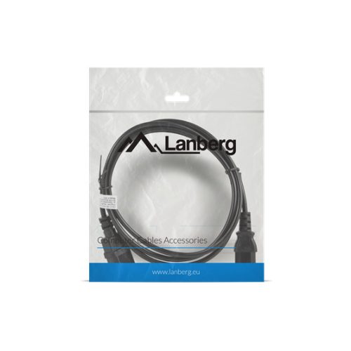 Lanberg IEC 320 C13->C14 kábel 1,8 m, fekete
