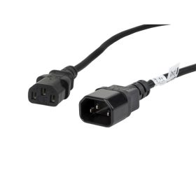 Lanberg IEC 320 C13->C14 kábel, 1,8 m, VDE, fekete
