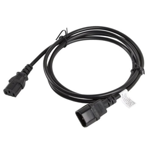 Lanberg IEC 320 C13->C14 kábel, 1,8 m, VDE, fekete