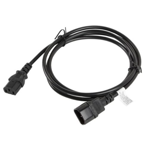 Lanberg IEC 320 C13->C14 kábel, 1,8 m, VDE, fekete