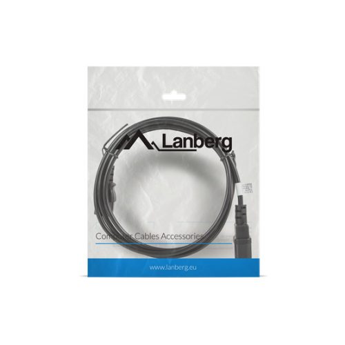 Lanberg IEC 320 C13->C14 kábel, 1,8 m, VDE, fekete