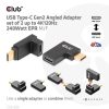 Club3D USB Type-C Gen2 Angled Adapter set of 2 up to 4K120Hz M/F