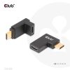 Club3D USB Type-C Gen2 Angled Adapter set of 2 up to 4K120Hz M/F