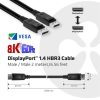 Club3D DisplayPort 1.4 HBR3 8K60Hz kábel M/M - 2m