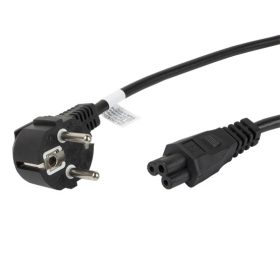   Lanberg CEE 7/7 (Mickey)->IEC 320 C5 tápkábel, 1,8 m, VDE, fekete